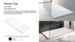 Receveur <span class=keywords><strong>de</strong></span> <span class=keywords><strong>douche</strong></span> en pierre artificielle ultra-<span class=keywords><strong>mince</strong></span> en gros <span class=keywords><strong>Base</strong></span> <span class=keywords><strong>de</strong></span> salle <span class=keywords><strong>de</strong></span> <span class=keywords><strong>douche</strong></span> à surface solide haut <span class=keywords><strong>de</strong></span> gamme - Product Image 2