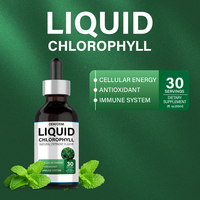 Chlorophylle liquide pour adultes en gouttes, saveur menthe, extra forte, extraite à froid, d'alfalfa sauvage non OGM, antioxydante, détoxifiante, alcaline