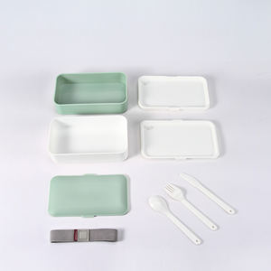 Snailan — boîtes à Lunch anti-fuite, Bento hertique de haute qualité, contenant <span class=keywords><strong>pliable</strong></span> en plastique, Double couche, meilleure vente - Product Image 4