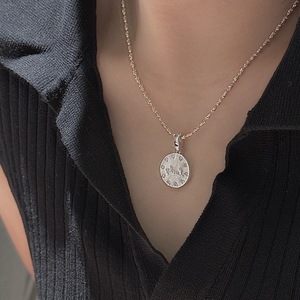 Colgante de Corazón de Plata Pura S925, Diseño Ligero, Antiguo y Vintage, Estilo Simple y Exclusivo para Joyería Diaria, Marca Wenchi, Hecho en China - Product Image 3