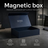 Emballage de kit cadeau d'entreprise personnalisé de qualité supérieure, en carton rigide résistant, avec insert en mousse EVA, boîte magnétique