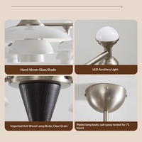 Lustre de salon en fer forgé style crème français, vintage, à spectre complet, protection oculaire, éclairage principal pour grandes salles et toute la maison