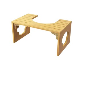 Bamboo <b>Foldable</b> Squat Toilet Stool For Elderly And Children With Non Slip Mat Height Increasing <b>Footstool</b> Home Use - Product Image 5