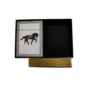 Windproof eletrônico Sublimação Casino Black Gold Foil Poker Playing Cards