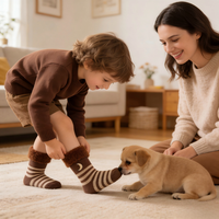 Chaussettes d'hiver tricotées 3D hypoallergéniques, respectueuses de la peau, antidérapantes, respirantes, absorbant la transpiration, épaisses, décontractées et sportives