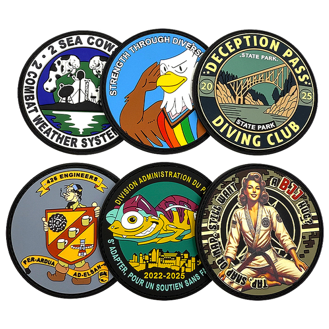Best Seller Brand Name 3D or 2D Logo PVC Rubber Patch Custom Soft PVC Badge for Hat and Clothing Patch