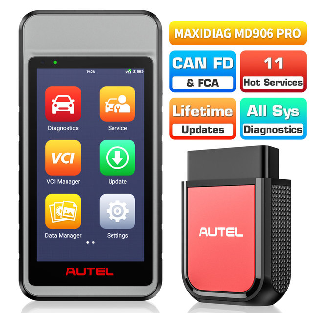 Autel MaxiDiag MD906 PRO Vehicle Diagnostic Scan Tool Code Reader Car Full System OBD2 Scanner Upgraded of MD806 PRO MD806 MD802