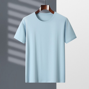 Camiseta de manga corta <span class=keywords><strong>sin</strong></span> planchar antiarrugas para hombre Camiseta de cuello redondo con base de hielo para hombre - Product Image 4