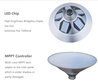 Lampu Taman LED 30W Tahan Air IP65 Lampu Jalan Tenaga Surya dengan Tiang Kontrol Jarak Jauh Cerdas Sensor Gerak IK10
