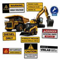 Étiquettes de sécurité pour équipements industriels personnalisés, résistantes à l'eau et aux UV, avertissements de danger, autocollants adhésifs pour machines lourdes