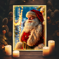Impression d'art de Noël en lot de l'usine, peinture en cristal LED avec cadre en alliage d'aluminium.