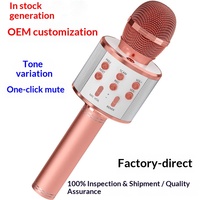 Microphone sans fil cardioïde tout-en-un pas cher pour système audio domestique, karaoké et téléphone portable pour enfants