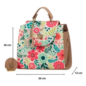 Bolso de Compras de Yute Mediano para Mujer Fana Emilia, Diseño de Leopardo, Cierre con Broche, Estilo Playa - Product Image 4