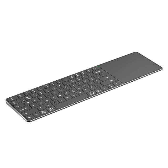 Keyboard Manufacturer 2.4G Wireless and Blue-tooth Touch TV Keyboard Multi-Device with Build-in Touchpad Wireless Keyboard