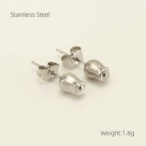 <span class=keywords><strong>Orecchini</strong></span> <span class=keywords><strong>a</strong></span> Perno Semplici in Acciaio Inossidabile per Donna, Bestseller in Europa e America, Placcati in Oro 18K <span class=keywords><strong>a</strong></span> <span class=keywords><strong>Forma</strong></span> <span class=keywords><strong>di</strong></span> <span class=keywords><strong>Rosa</strong></span> - Product Image 4