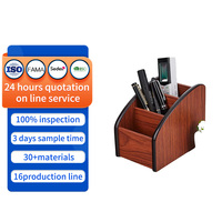 Organisateur de bureau en bois personnalisé, porte-stylos, fournitures de bureau, support à crayons, cadeau de bureau