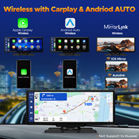 Écran CarPlay sans fil pour voiture, écran Android Auto sans fil de 9,26 pouces, navigation GPS verticale, commande vocale, récepteur audio
