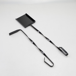 Juego de herramientas de jardín para parrillas de carbón, accesorios para exteriores, pala de hierro fundido de mango largo, espátulas, pinzas y pica leña. - Product Image 3