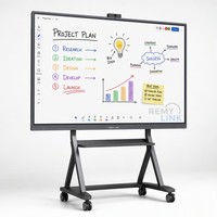 Pantalla Plana Interactiva Táctil Capacitiva de 65 Pulgadas, 20 Puntos, Pizarra Inteligente Android para Escuela