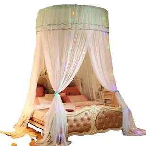 Moustiquaire circulaire en dentelle, style prince, longue durée, haute qualité, abordable, élégant, rond, moustiquaire de lit, auvent moustiquaire de lit