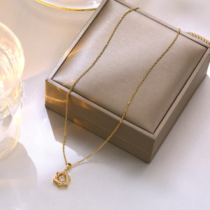 Collier étoile <span class=keywords><strong>de</strong></span> David en or rose esthétique Resoul, anti-ternissement, chaîne à cristaux flottants, style bohème chic, plage - Product Image 4