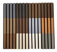 Revêtement mural en panneaux composites en bois WPC rayés modernes, résistant à l'humidité, imperméable et anti-moisissure, pour une utilisation en intérieur/extérieur