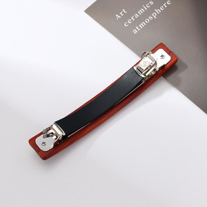 Minimalist style large sandalwood spring <b>hair</b> clip, cool and simple <b>hair</b> clip, side clip, women's Chinese style <b>hair</b> <b>accessory</b>, - Product Image 4