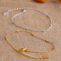 Pulsera de Cadena de Acero Inoxidable XY 1011 con Circonita Cúbica para Mujer, Joyería de Muñeca Delicada, Estética y Chic para el Verano