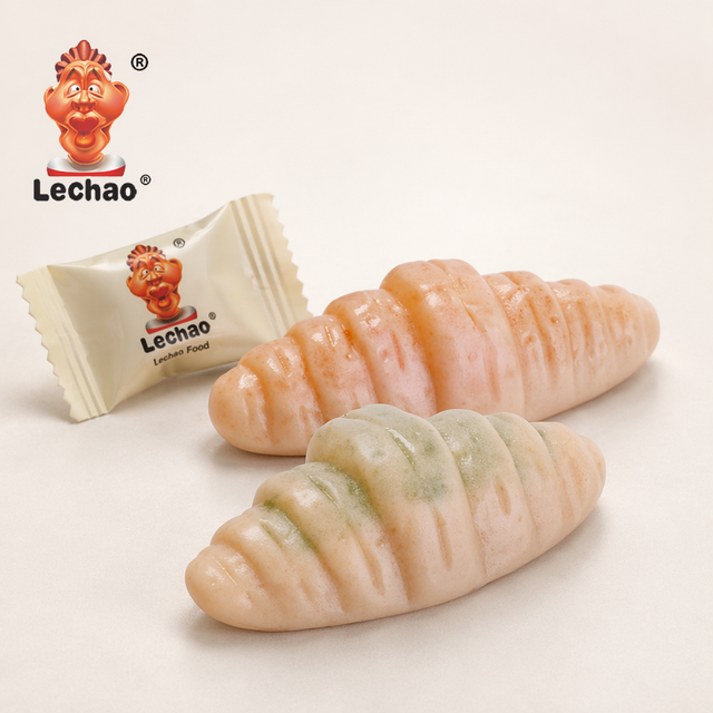Wholesale Lechao Private Label Halal Candy Bread Shape Sweet Fruity Flavor Chewy Gummy Candy in Bulk