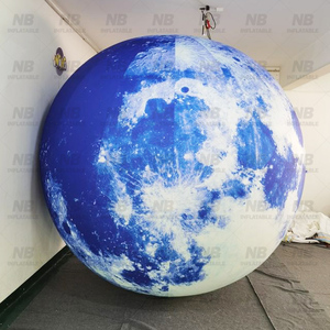<b>Customized</b> Advertising Lighted Inflatable Planets <b>Balloons</b> Large Moon Ball Inflatable Moon Inflatable Advertising <b>Customized</b> Adv - Product Image 1