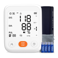 Sphygmomanomètre intelligent Bluetooth bras supérieur BP mètre à chiffres médicaux avec source d'alimentation électrique tensiomètre