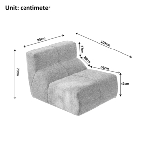 Modern Green Bonless In Stock One Seat <b>Sofa</b> Chair Modular Cushion Back Armless Square Design Living Room Furniture - Product Image 6