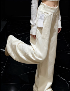 <span class=keywords><strong>Pantaloni</strong></span> da <span class=keywords><strong>Donna</strong></span> a Vita Alta con Interno in Pile, Larghi e Dritti, Senza Cordoncino, Oversize, <span class=keywords><strong>Grigi</strong></span> - Product Image 5