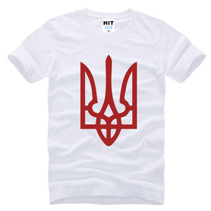 Fitspi T-Shirt à manches courtes pour hommes, Tryzub, ukrainien, Ukraine, vente directe d'usine - Product Image 6