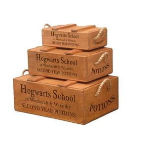 <span class=keywords><strong>Hogwarts</strong></span> School Caja <span class=keywords><strong>de</strong></span> 3 piezas <span class=keywords><strong>de</strong></span> madera maciza Set Hogar Decorativo rústico <span class=keywords><strong>de</strong></span> madera Cofres <span class=keywords><strong>de</strong></span> almacenamiento Cajas <span class=keywords><strong>de</strong></span> exhibición - Product Image 1