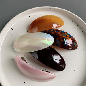 กิ๊บติดผมอะซิเตทขายตรงจากโรงงาน สไตล์เกาหลีเรียบง่าย กิ๊บหนีบผมรูปวงรีอเนกประสงค์ กิ๊บติดผมอะซิเตทแบบสั่งทำสำหรับผู้หญิง - Product Image 2