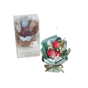 Schlussverkauf individueller getrockneter Blumenstrauß Pampasgras Mini-Blütenstrauß trockener Brautblumenstrauß für Hochzeitsdekoration Opp-Tasche A-Klasse