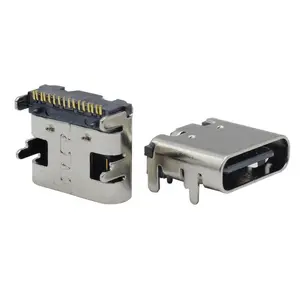 Motherboard USB 3.0, motherboard untuk pengisian daya ponsel SMT tipe-c 16Pin konektor motherboard pengisian cepat