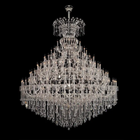 Proyecto de hotel de lujo Candelabro de cristal Estilo retro clásico Luces colgantes con control remoto para decoración de interiores