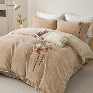 ชุดผ้าห่มนวมสีพื้นดูโอไซเมียนคัง 4 ชิ้น ผ้าฟลีซเนื้อนุ่ม สำหรับฤดูใบไม้ร่วงและฤดูหนาว ให้ความอบอุ่น เหมาะสำหรับใช้ในบ้าน - Product Image 2