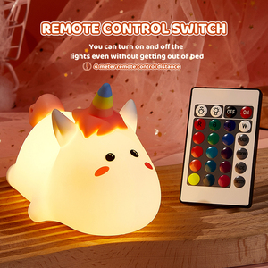 <span class=keywords><strong>Licorne</strong></span> LED Rechargeable <span class=keywords><strong>Veilleuse</strong></span> pour Enfants 7 Couleurs Tactile Contrôle Silicone Bébé Lampe Portable Moderne Mini Chevet Toysn - Product Image 3