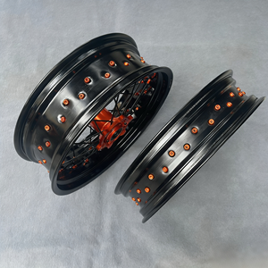 Roues Supermoto en aluminium CNC de 17 pouces, jantes bicolores bleues pour Yamaha YZ <span class=keywords><strong>YZF</strong></span> YZX 125 <span class=keywords><strong>250</strong></span> 450, kit de conversion pour moto tout-terrain - Product Image 3