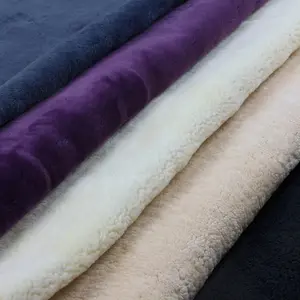 High Density Double Face Sheepskin Leather Real Fur For Shoe Jacket Lining