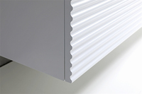 Meuble-lavabo double mural moderne de 60 pouces Armoire de salle de bain beige blanc bleu LED Miroir en mélamine et panneau MDF
