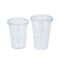 Gobelets en plastique jetables en gros, 18 oz, à paroi simple, transparents, pour réunions d'affaires et réceptions