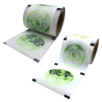 Film de scellage personnalisé pour gobelets à thé boba en plastique jetables avec logo imprimé, rouleau de scellage PP/PET 98 mm pour gobelets