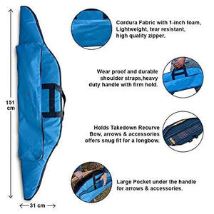 Étui pour arc long de tir à l'arc, échantillon gratuit, 60 pouces, en cuir, sac de transport pour arc, pour le tir en plein air, la chasse, sac d'arc durable - Product Image 4