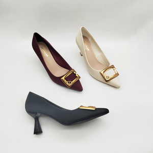 Nouveauté - Escarpins pour femmes avec <span class=keywords><strong>boucle</strong></span> en métal, élégants, à bout pointu et talons hauts - Product Image 2