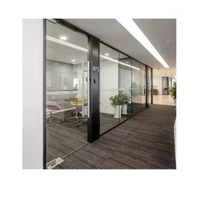 A Easy installation demountable modular partition glass waterfall partition