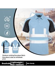 Ropa de Trabajo de Verano para Obras de Construcción, Reflectante, de Secado Rápido, Malla Tejida, para Camisas de Trabajadores de Saneamiento Masculinos - Product Image 1